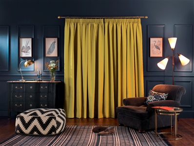 Warm velvet curtains