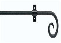 Artisan 12mm Curl Black Wrought Iron Pole 